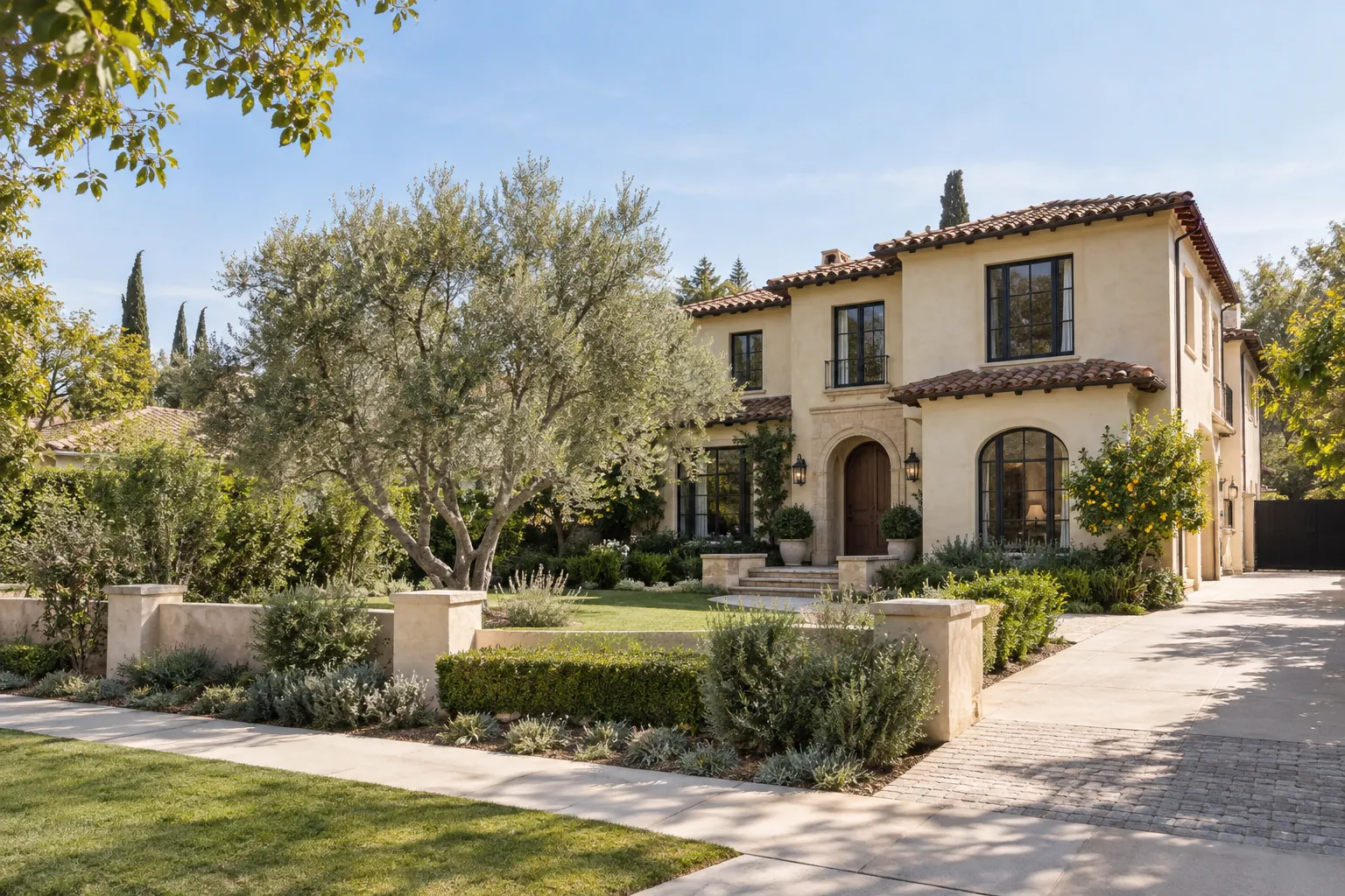 Illustrative image of a Southern California Mediterranean-style residence—not a listing.